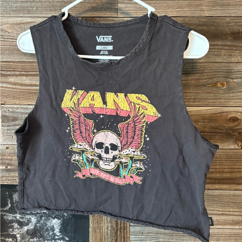 Vans Black Graphic Crop Top